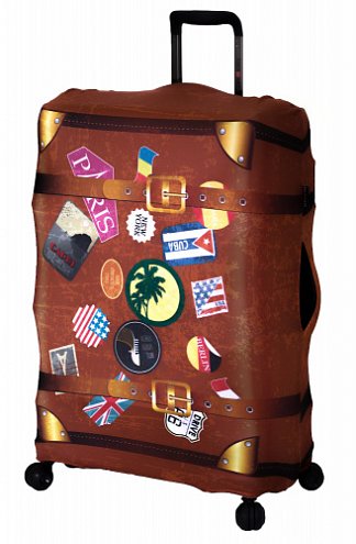 Чехол для чемодана большого размера Eberhart Retro Case Stickers EBH554-L купить цена 2220.00 ₽