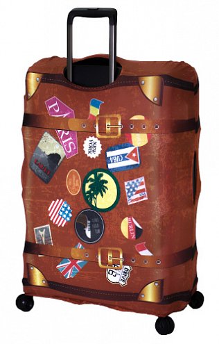 Чехол для чемодана большого размера Eberhart Retro Case Stickers EBH554-L купить цена 2220.00 ₽
