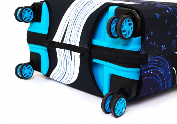 Чехол для чемодана большого размера Eberhart Diagonal Purple Waves EBHP03-L купить цена 2520.00 ₽