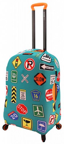 Чехол для чемодана среднего размера Eberhart Signs with Teal EBH346-M купить цена 2040.00 ₽