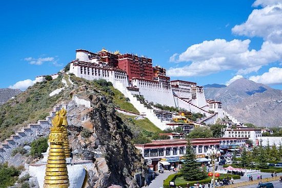 Храм Лхаса (Тибет) — дворец в горах - детальная элемента
