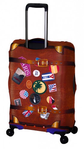 Чехол для чемодана среднего размера Eberhart Retro Case Stickers EBH554-M купить цена 2040.00 ₽
