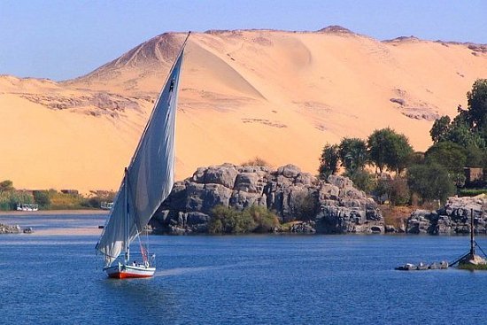 Отдых в Асуане (Египет) на берегу реки Нил - детальная элемента