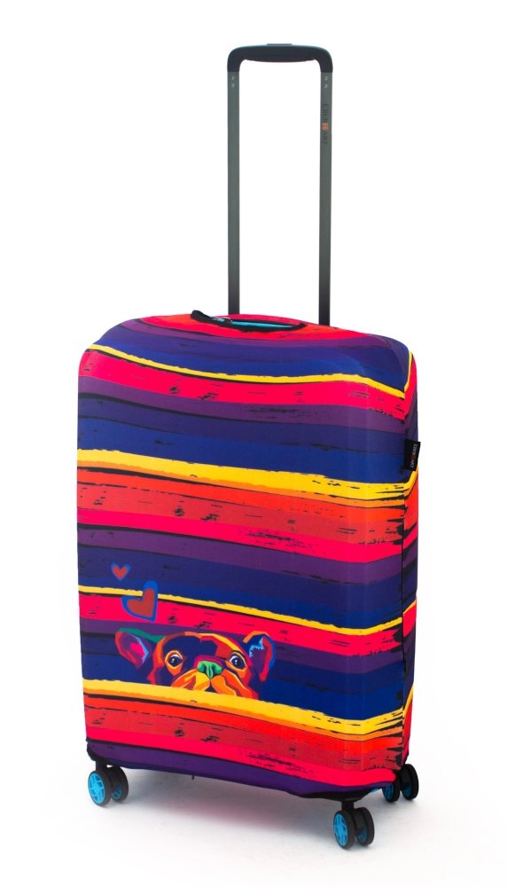 Чехол для чемодана среднего размера Eberhart Bulldog Love EBHP13-M купить цена 2280.00 ₽